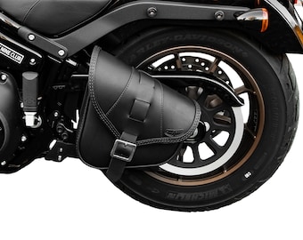 Bob Special - Sacoche pour bras oscillant en cuir haut de gamme pour tous les modèles Harley Davidson Softail à partir de 2000 | Fabriqué en Italie