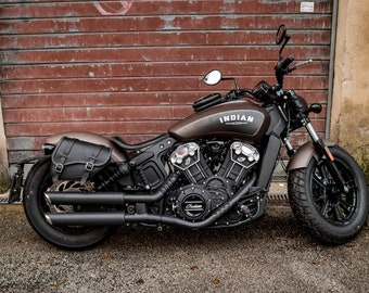 Leather Saddlebag for Indian SCOUT BOBBER 2018 2024 Models