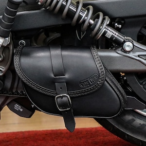 Leather swing arm bag for 2015-2023 Indian Scout & 2018-2024 INDIAN SCOUT BOBBER, Scout Rogue Endscuoio Made in Italy