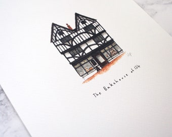 Tonbridge Illustration Print - The Bakehouse at 124