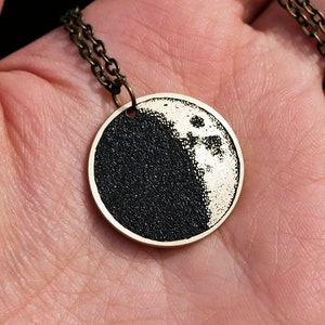 Custom birth moon necklace pendant