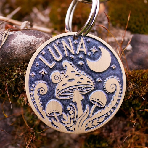 Pet Id Tag Dog Tags Jigsaw Peak Dog Tags for Dogs Mountain Etsy