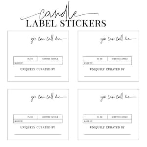 Etiquetas de Velas MINIMALISTAS / Descarga Directa / Editable en Canva
