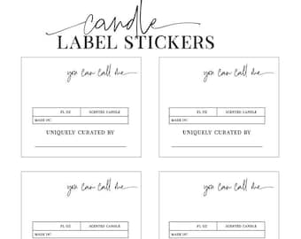 MINIMALIST Candle Labels  |  Direct Download | Editable on Canva