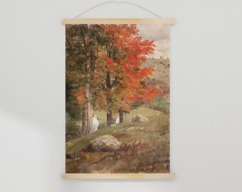 Frederic Church Ghost Painting: Whimsical Autumn Woods Art (Digital Download