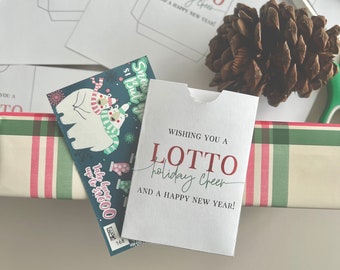 Editable Christmas Lottery Ticket Envelope Template (Digital Download)