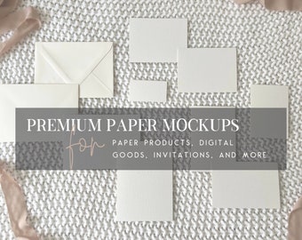 Minimalist Paper Mockups: Digital & Printable Designs (Canva Template)