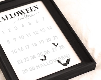Halloween Countdown Calendar: Kids Activity (Digital Download)