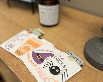 Halloween Gift Card Holder | Money Envelope for Boo Basket | Halloween Last Minute Teacher, Realtor, Friend Gift | 4 Fall/Halloween Styles