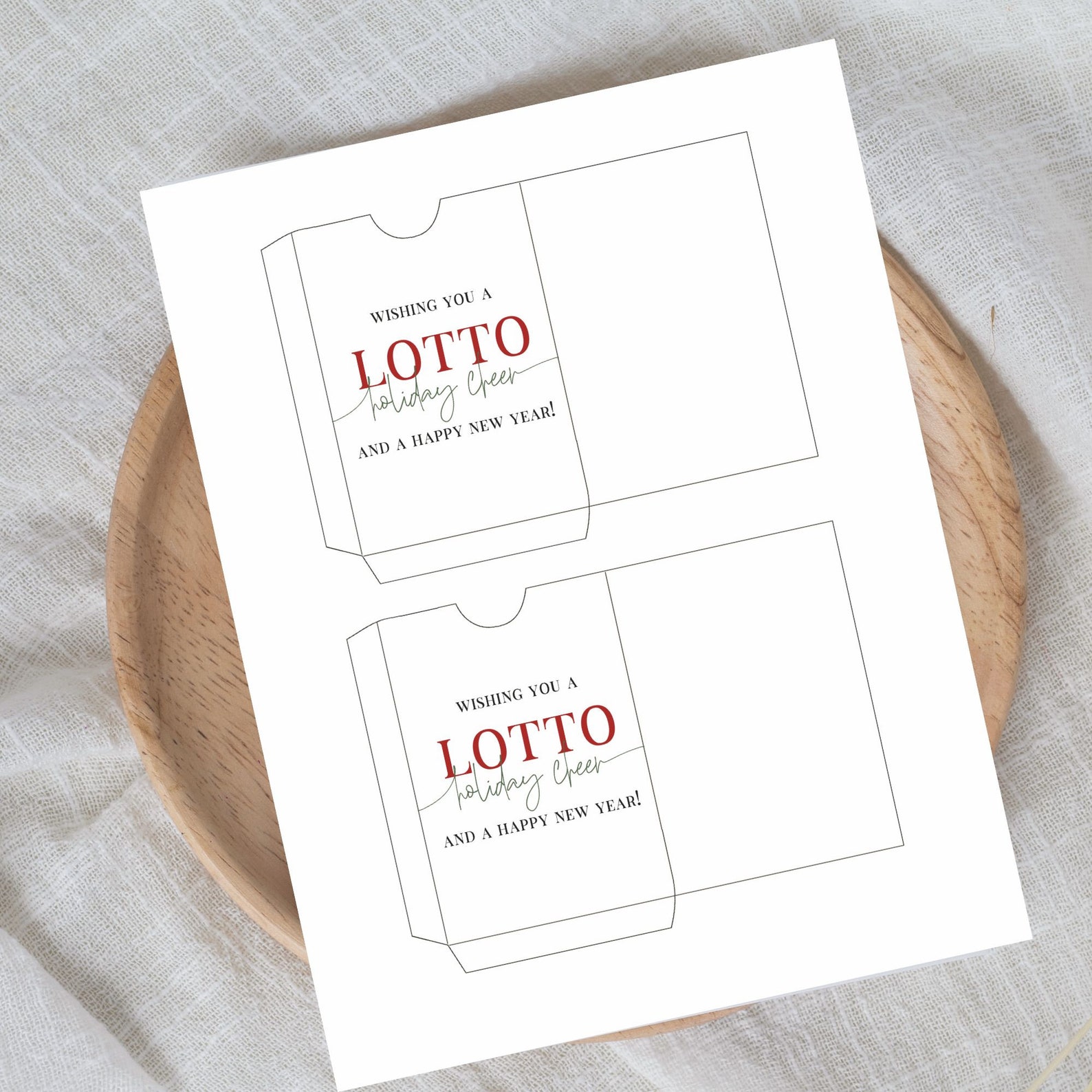 Fast Last Minute Christmas Gift Idea | Holiday Lottery Ticket Envelope ...