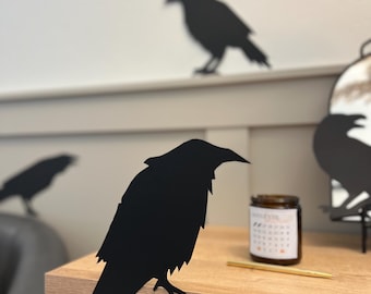 Halloween Garland Murder of Crows | Holiday Hosting Decor | Fall Table Runner + Placemat Printables | Trunk or Treat Decor | DIY Halloween