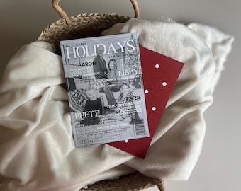 Custom Magazine Cover Holiday Card | Canva Template (Digital)