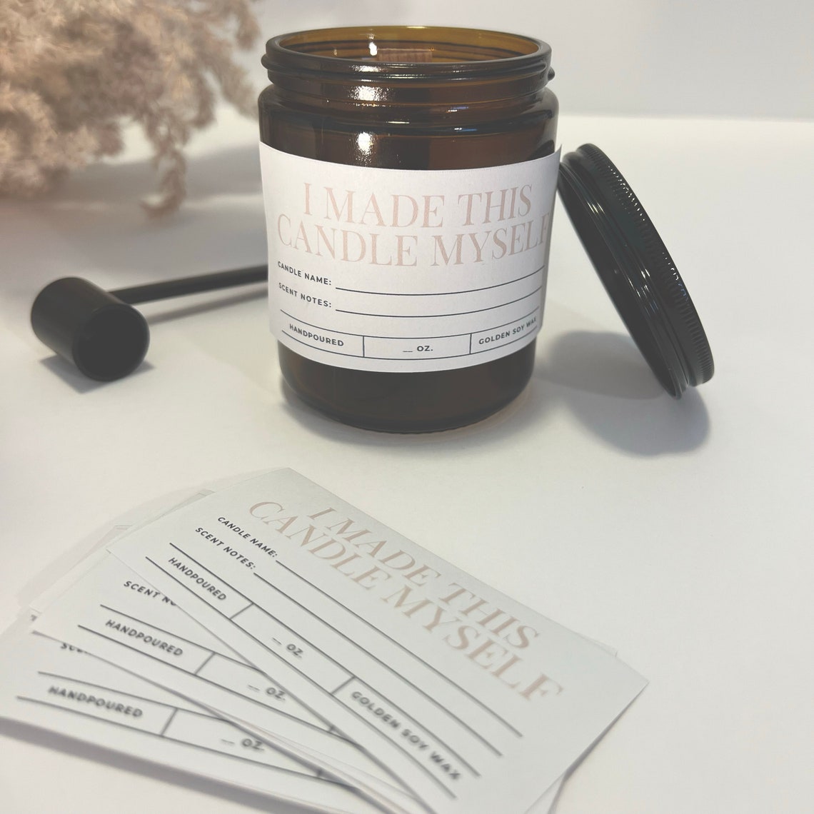 DIY and Custom Labels for Candles | Canva Editable, Write-in Labels ...