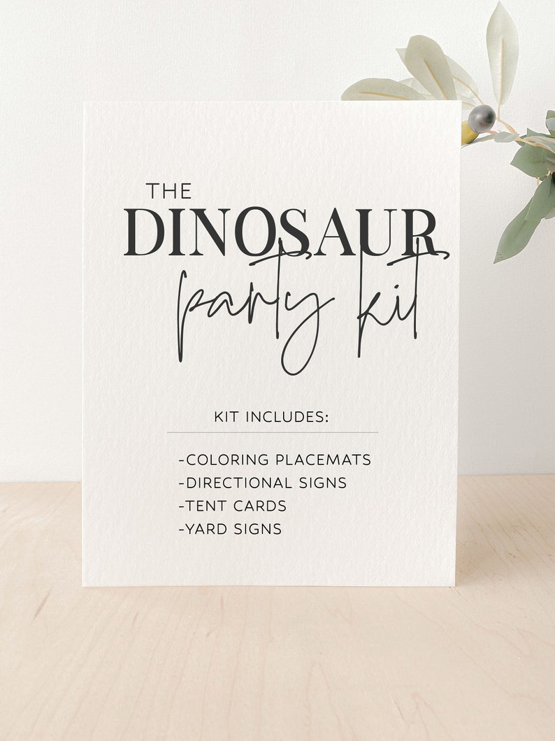 Dinosaur Party Decor Signage Bundle for Boy or Girl Dinosaur Birthday Dinosaur Party Decorations, Directional Signage, Dino Coloring Pages image 3