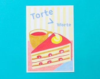 Birthday Card – "Torte > Worte"