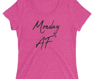 Maandag AF Ladies' short sleeve t-shirt (donkere letters)