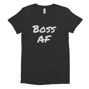 Camiseta feminina com gola redonda Boss AF