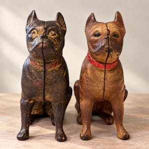 Antique Cast Iron Bulldog - Etsy