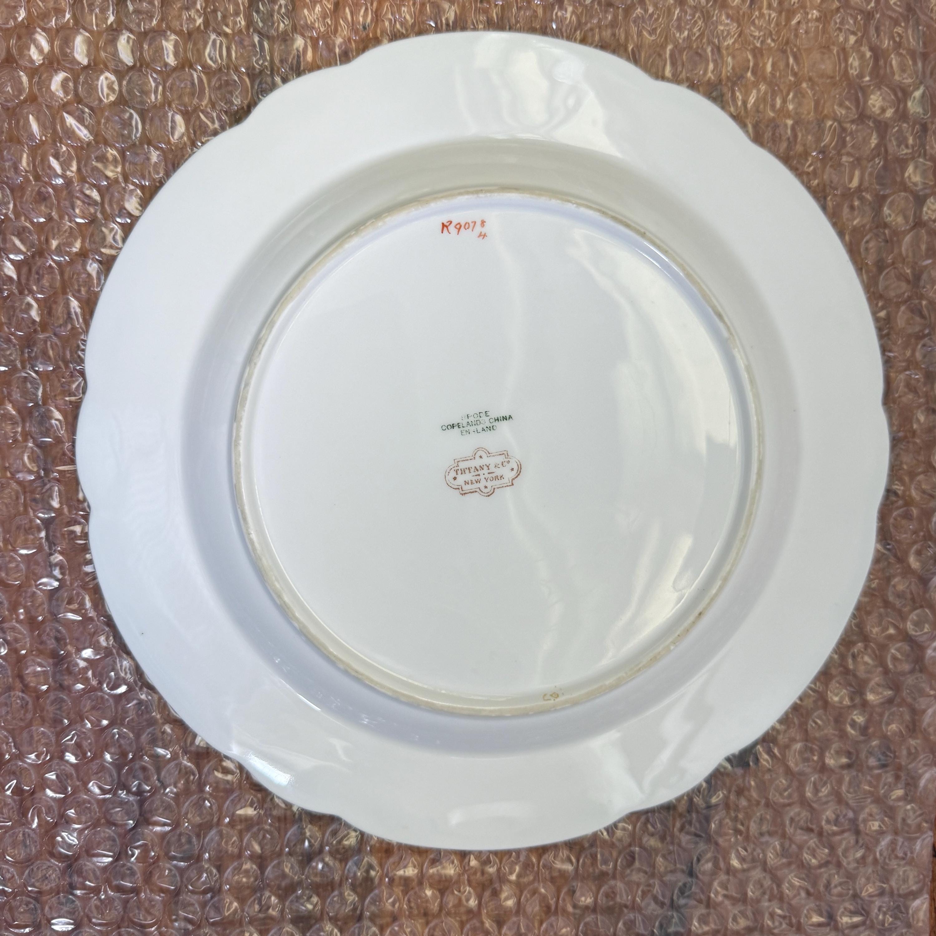 Antique Tiffany and Co New York Spode Copeland Plates, Set of 3