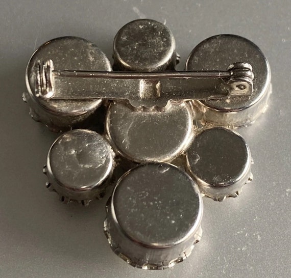 Antique cut glass bead brooch - image 3