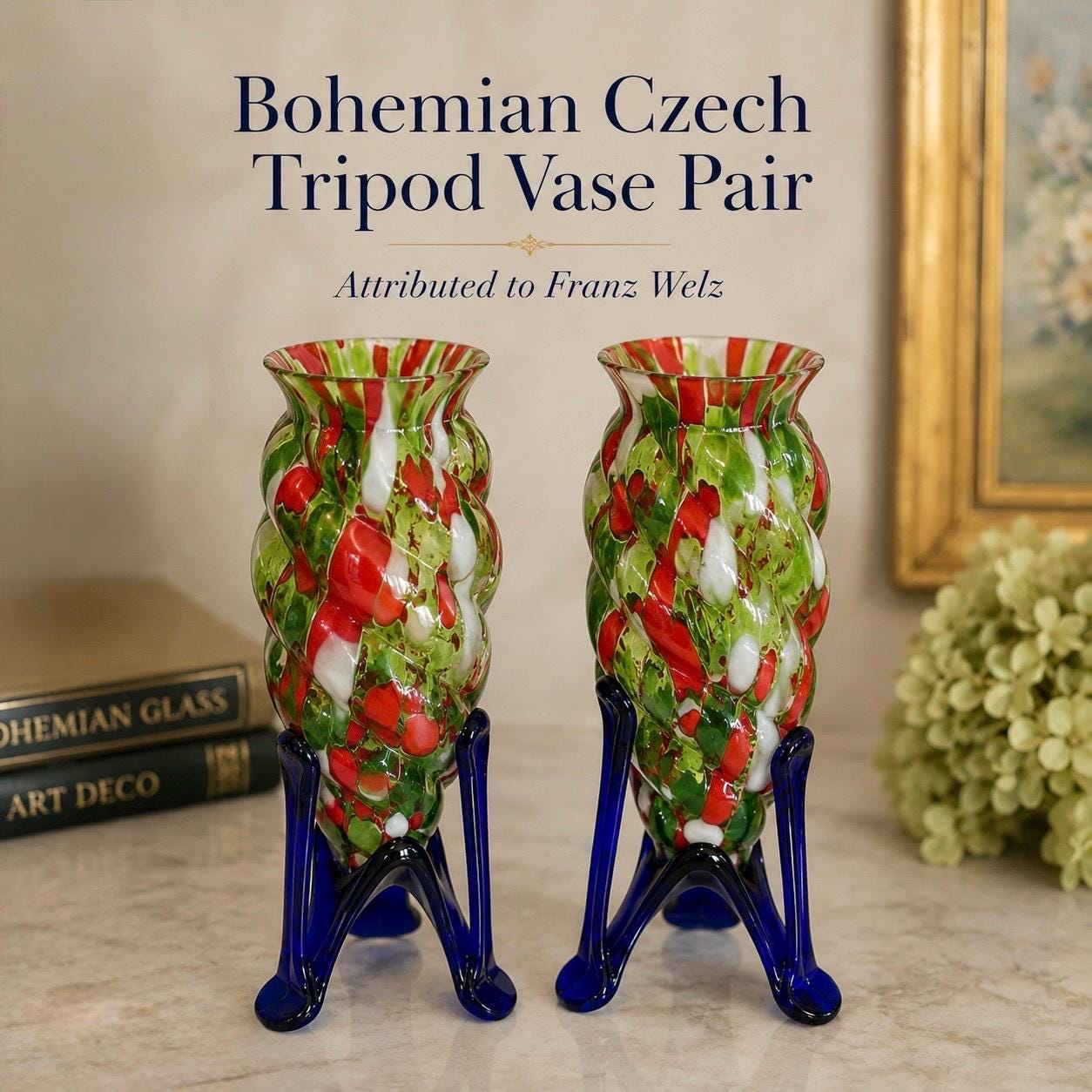 Franz Welz Glass Vase - Etsy