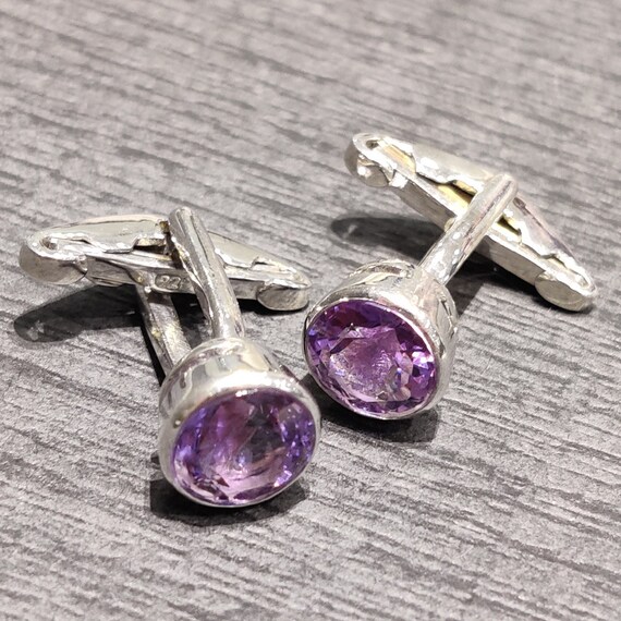Boutons De Manchette Homme Vintage Argent Sterling .925 - Fabriqués Au Mexique