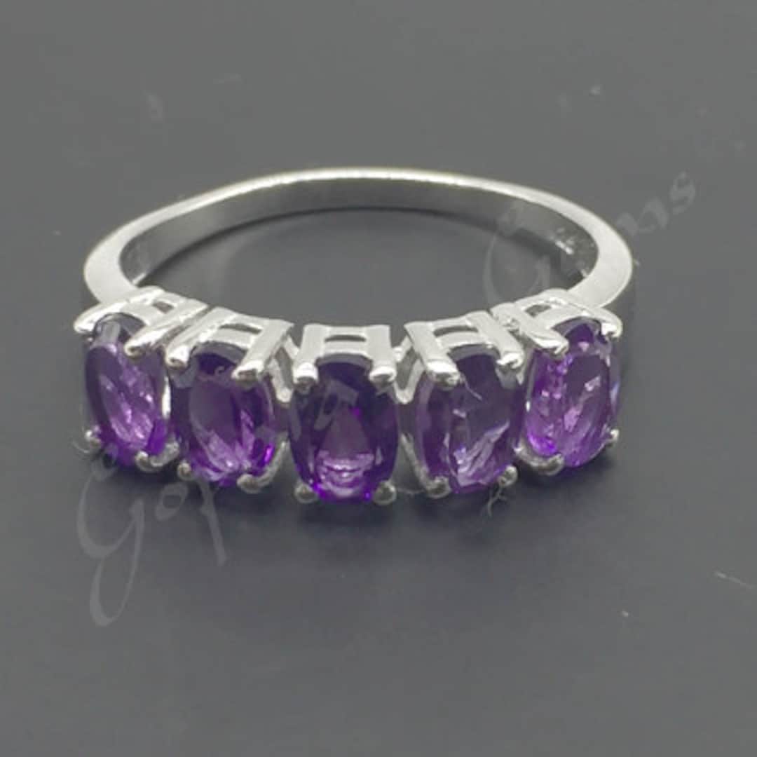 Anillo De Piedra Preciosa Natural / Anillo De Plata / Anillo - España