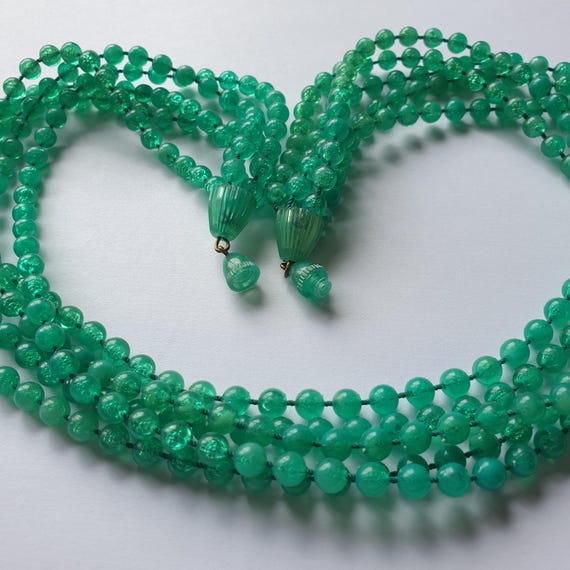 Collier multi rangs vert émeraude - image 7