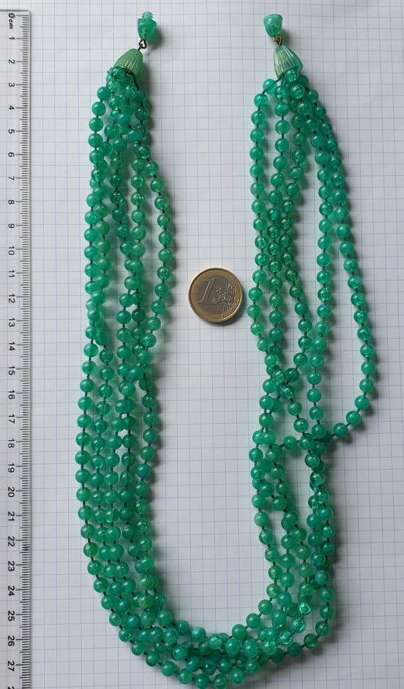 Collier multi rangs vert émeraude - image 8