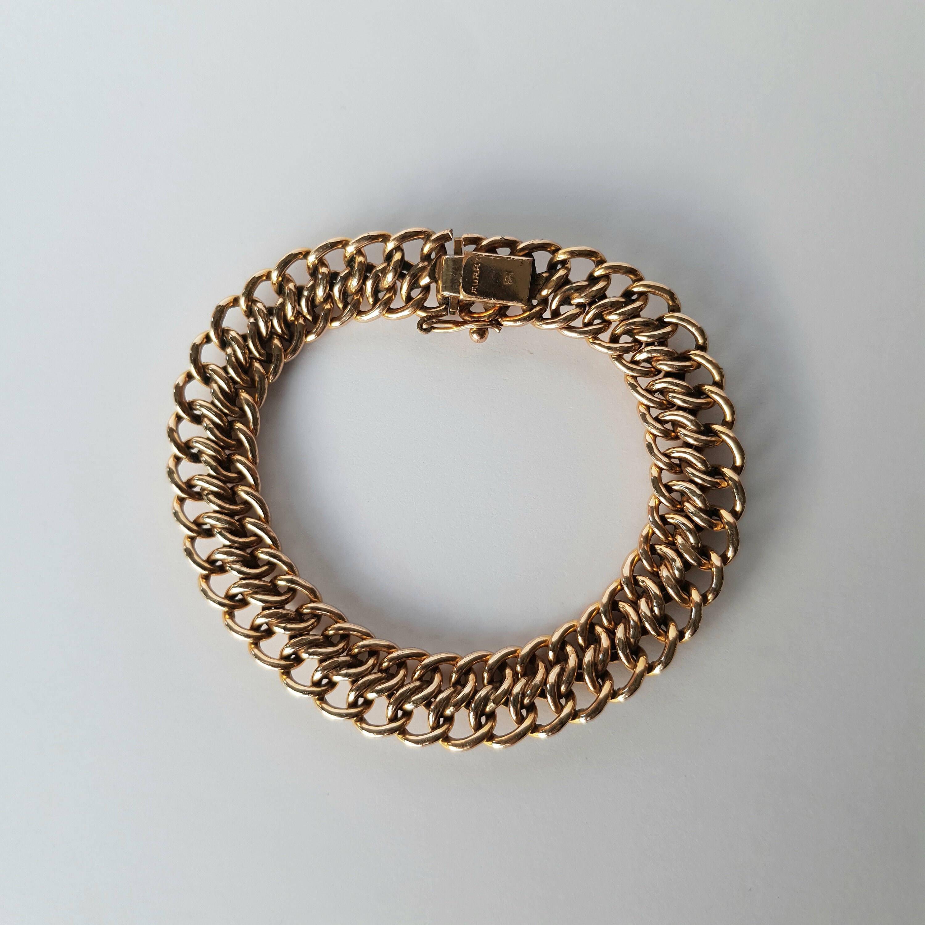 Bracelet Torsade Gourmette Femme – Plaqué Or Jaune – Chaîne – Occasion Bon état