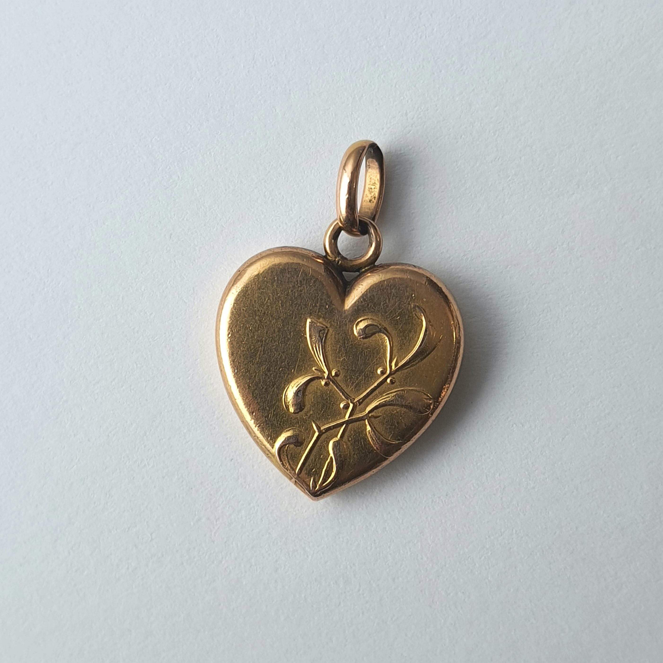Pendentif Ancien Art Nouveau - Argenté Avec Breloque Marteau Et Strass En Coeur