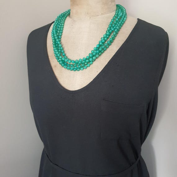 Collier multi rangs vert émeraude - image 6