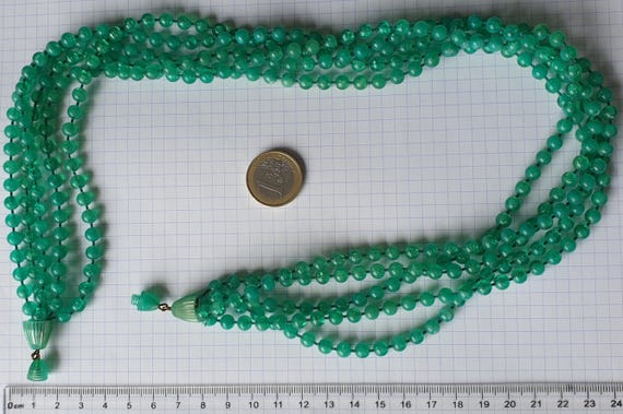 Collier multi rangs vert émeraude - image 9