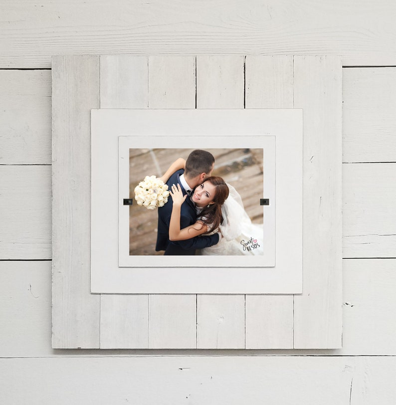 Shiplap White Washed Rustic Reclaimed Wood 8 X 10 Picture