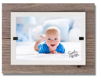 Tabletop Rustic traditional reclaimed wood 4 x 6 picture frame | home decor | wedding frame | 5 year anniversary | Newborn baby frame