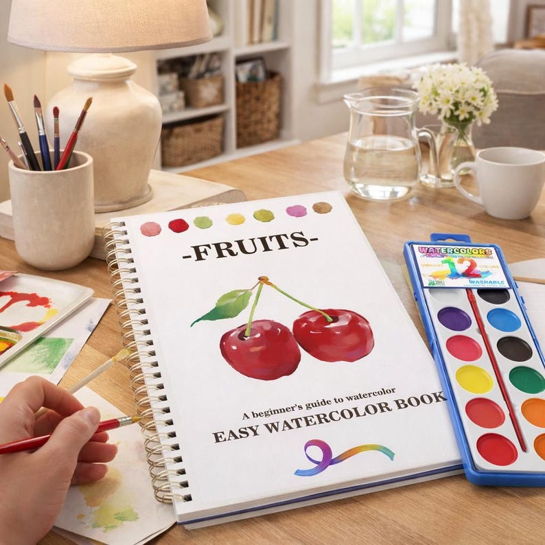 Watercolor Workbook, Step-by-step Guide, Painting for Beginners, Watercolor Paint Book for ...