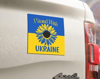 Car Magnet for Ukraine Supporter | Support Ukraine Car Magnet | Stand with Ukraine Car Magnet | Ukraine Support Magnet for Fridge