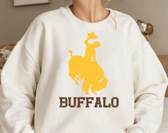 Wyoming Josh Allen Sweatshirt, Josh Allen Buffalo crewneck, Valentine Gift for Buffalo football fan