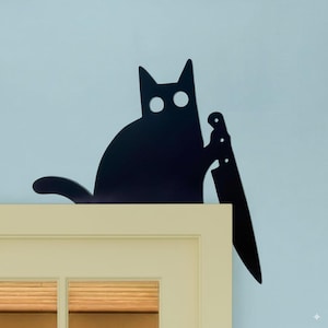 Halloween Door Toppers, Halloween Cat Door Trim Topper, Halloween Door Topper, Black Cat Door Topper, Halloween Decor, Witch, Skeleton