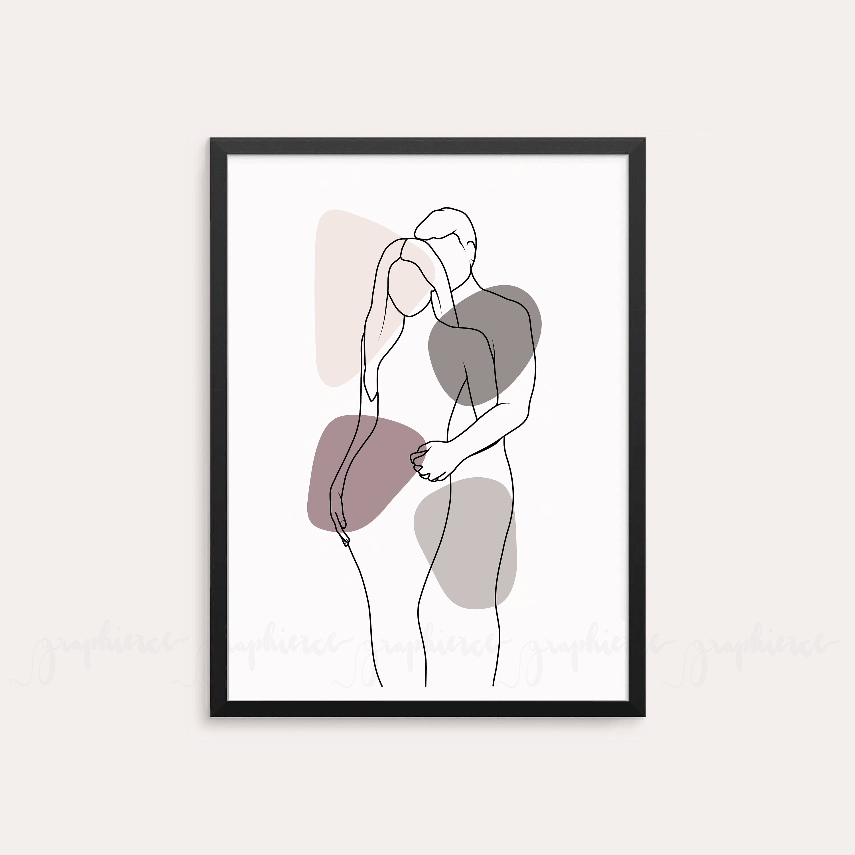 easy contour drawings of a couple easy contour drawings of a couple
