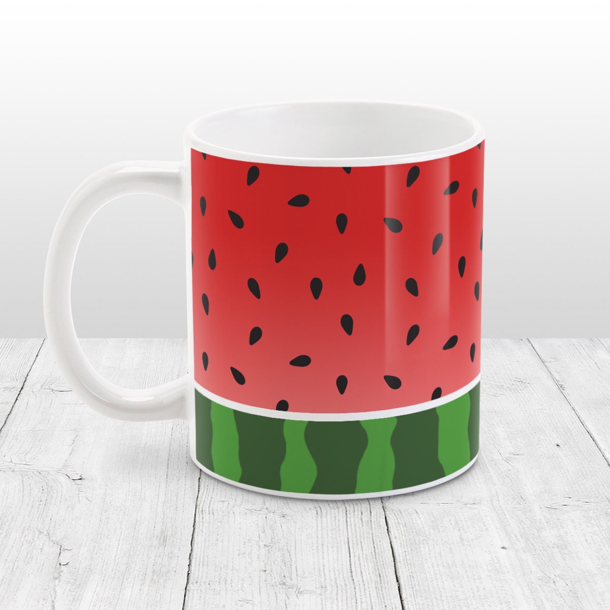 Watermelon Mug Red Green Watermelon Design Spring Summer - Etsy