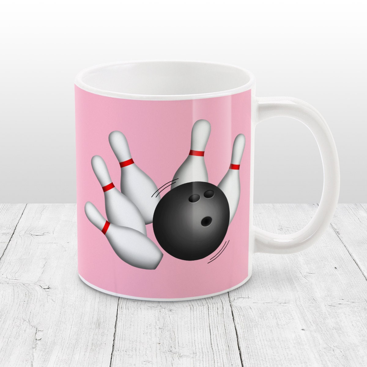 Pink Bowling Mug sports design bowling gift 11oz or 15oz Etsy