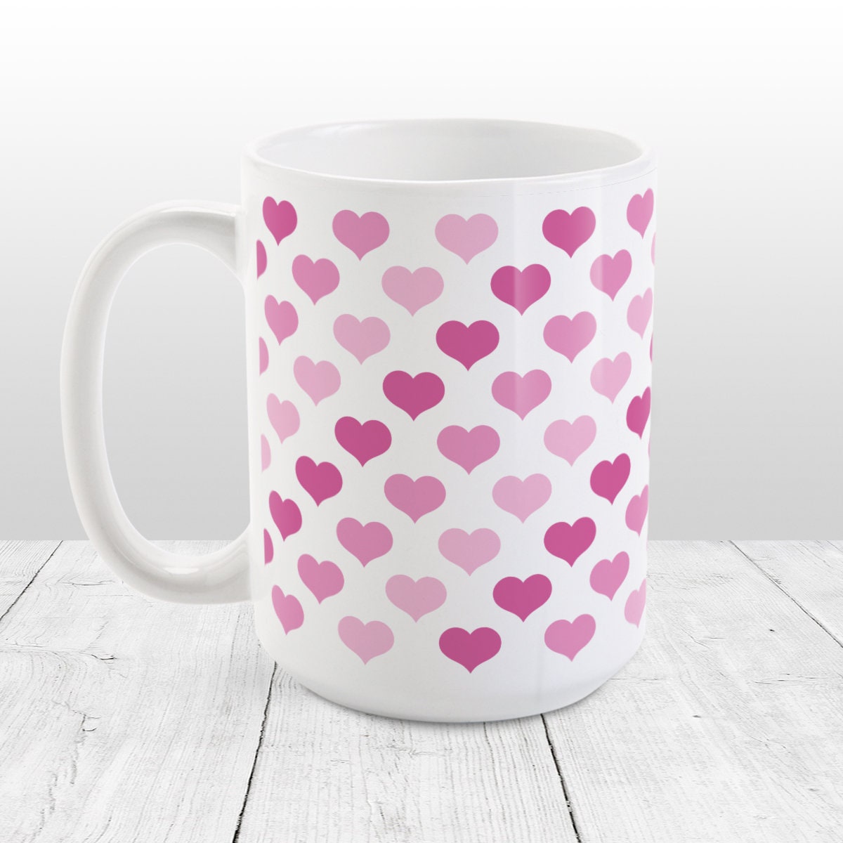 Cute Pink Hearts Pattern Tumbler Cup – Amy's Coffee Mugs