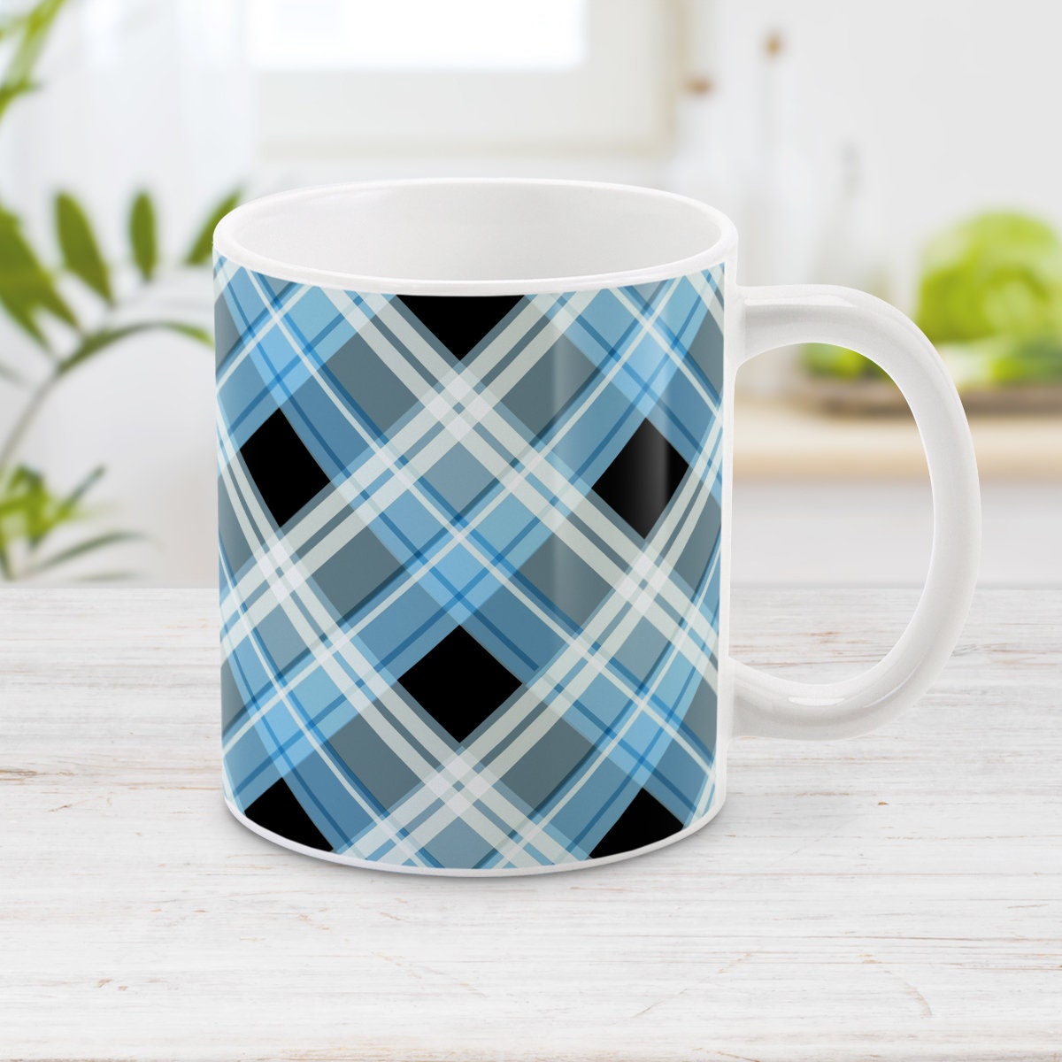 Cute Frog Green and Blue Plaid Tumbler Cup – Amy's Coffee Mugs