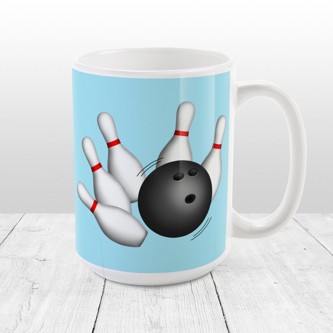 Blue Bowling Mug Sports Design Bowling Gift 11oz or 15oz Etsy UK