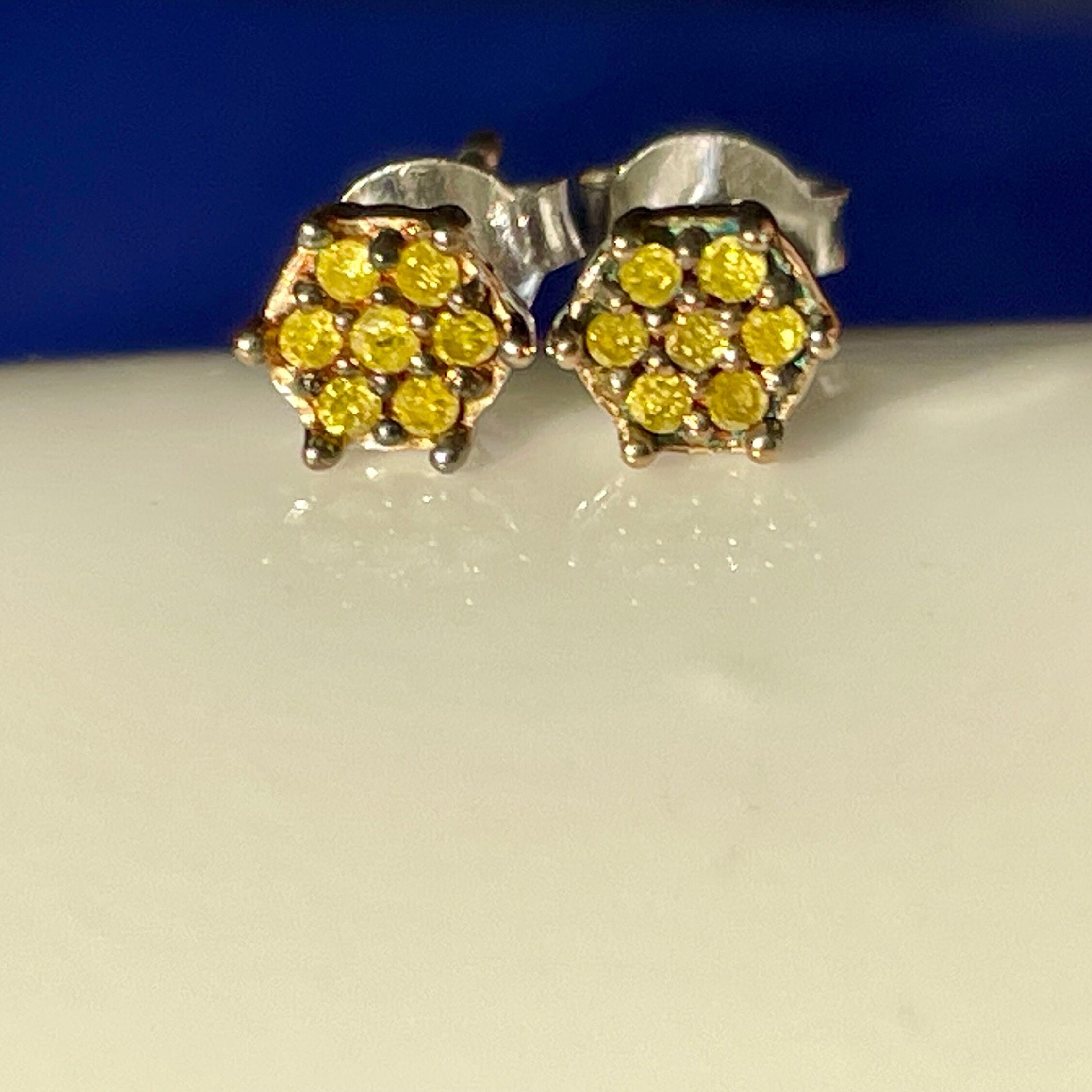 Mens canary shop diamond earrings