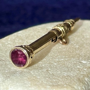 Antique 9CT Gold Cigar Piercer Pendant, 375 9K