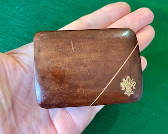 Antique Leather Box - Gold embossed Decoration