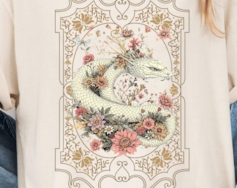Dragon Shirt, Fantasy T-Shirt Reader Of Romantasy Booktok Tee Bookish Merch White Snow Dragon Gift For Birthday Gothic Drakaina