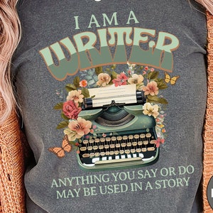 Camiseta divertida de escritor, regalo para autor de novelas, escritor, periodista, reportero, regalo para autor de libros, regalo para publicación, regalo, camiseta de colores cómodos.
